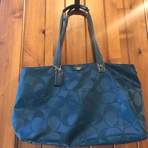 Blue Coach Tote Bag